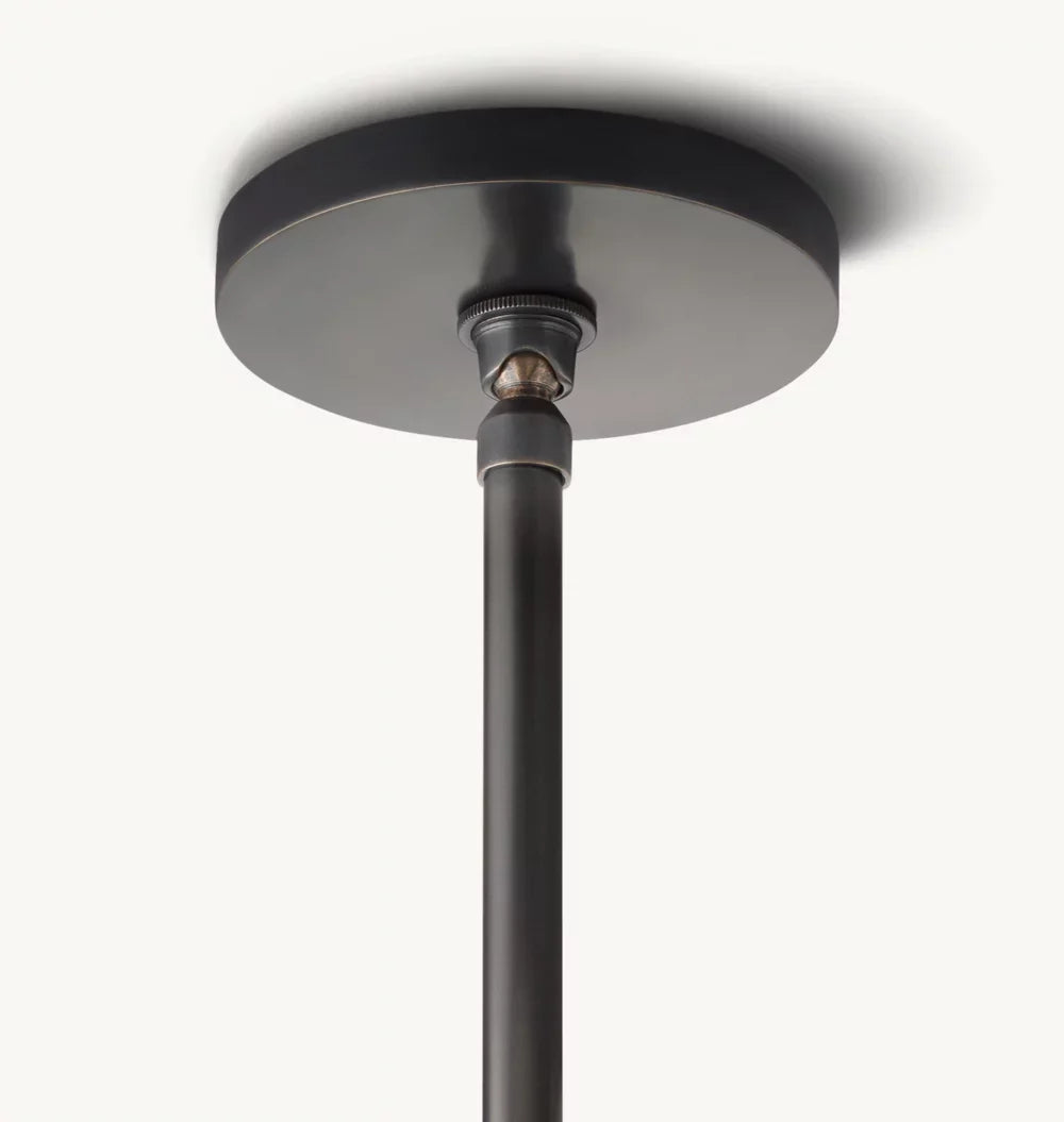 HAND-CARVED ALABASTER CYLINDER PENDANT 9"