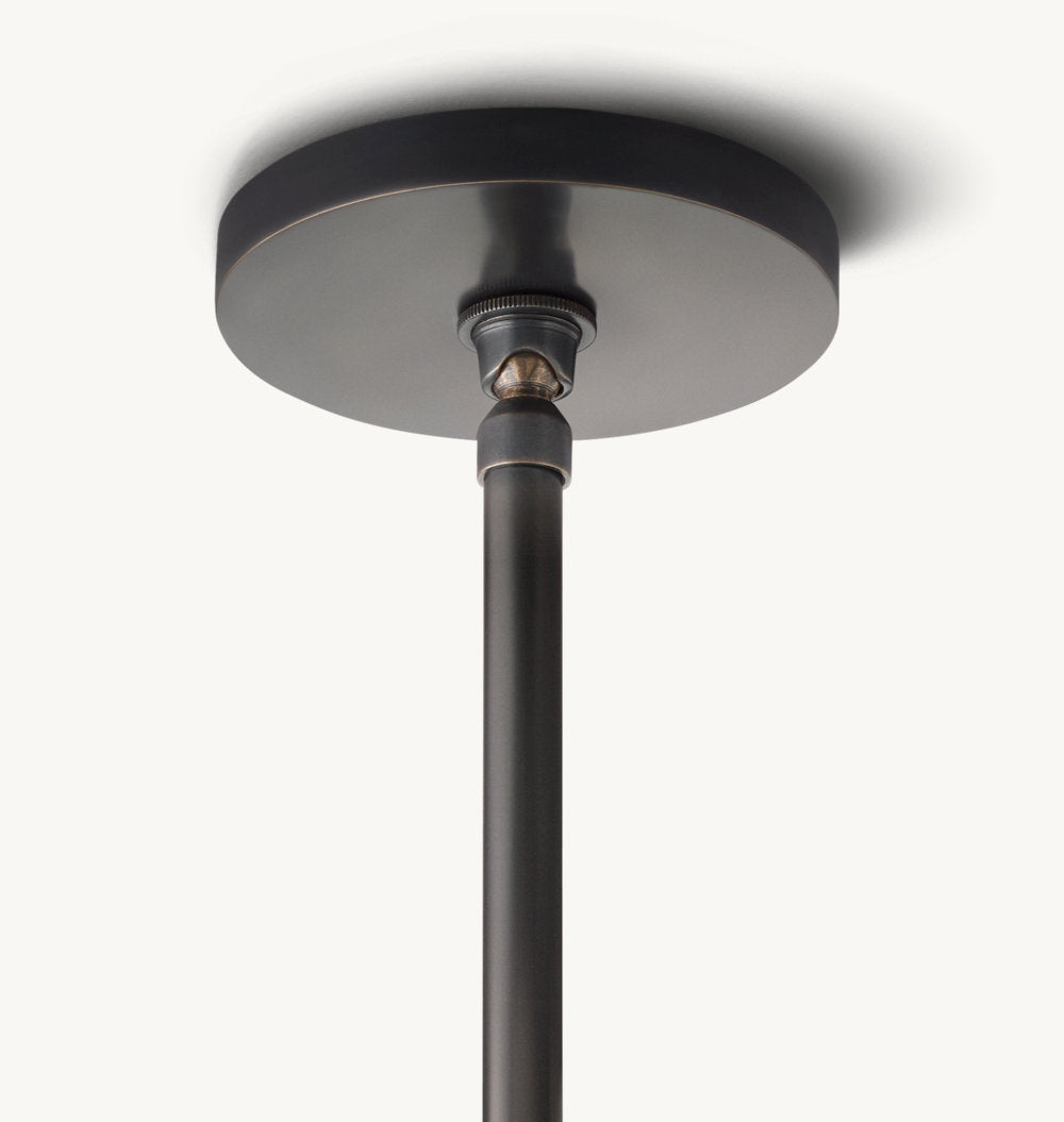 HAND-CARVED ALABASTER CYLINDER PENDANT 12"