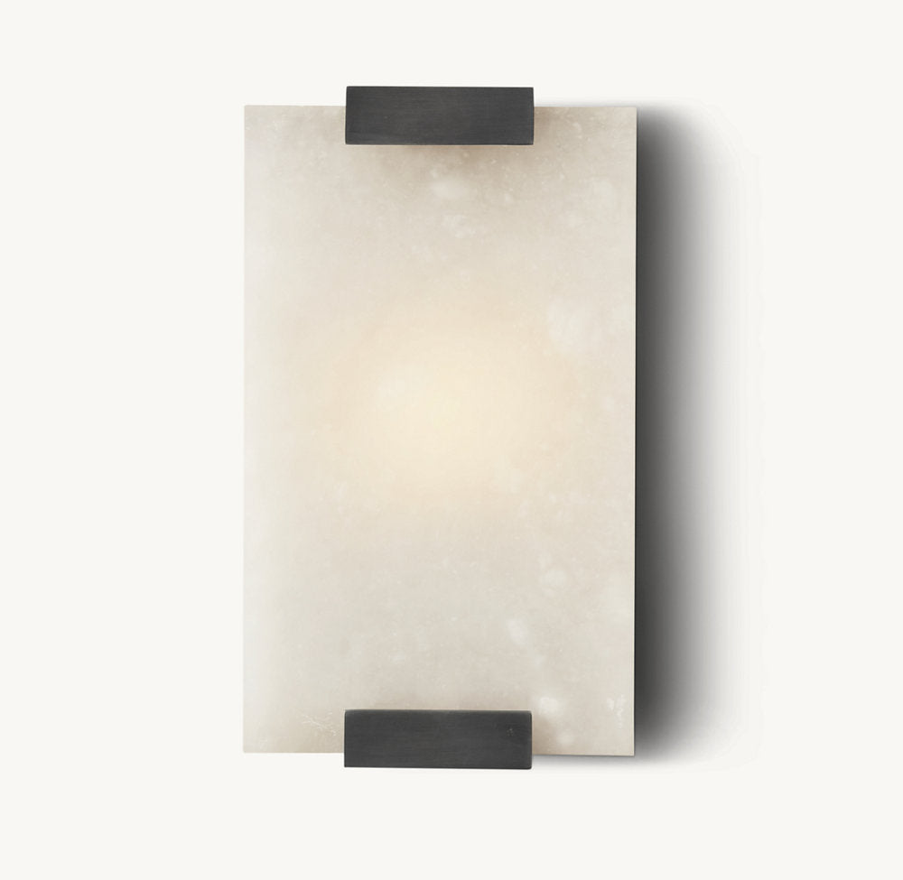 HAND-CARVED ALABASTER SCONCE