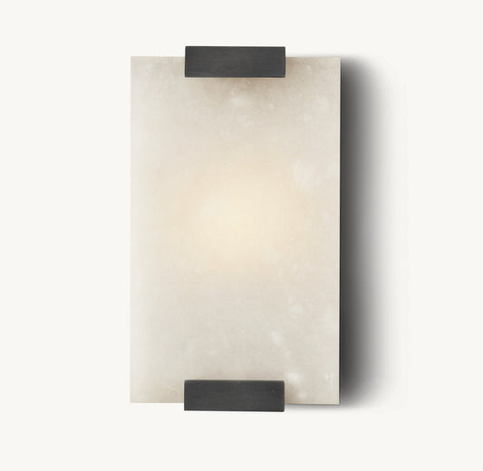 HAND-CARVED ALABASTER SCONCE