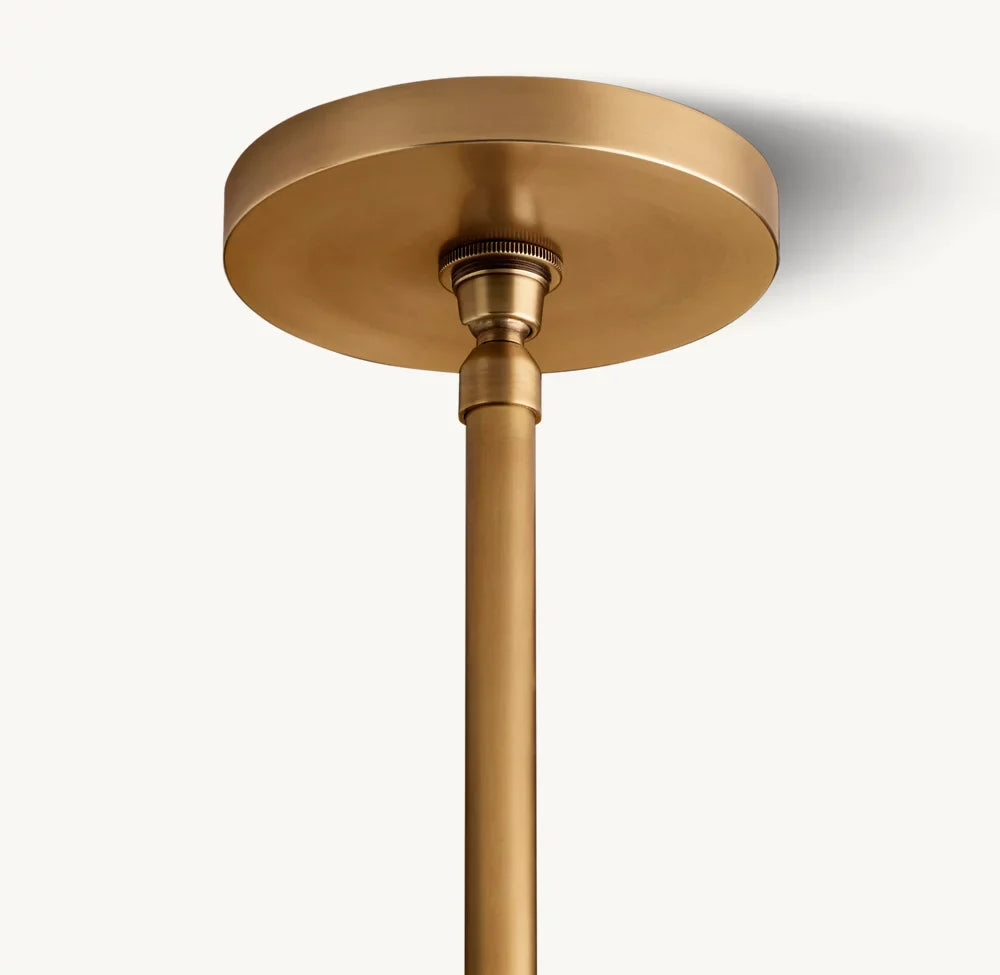 HAND-CARVED ALABASTER CYLINDER PENDANT 12"