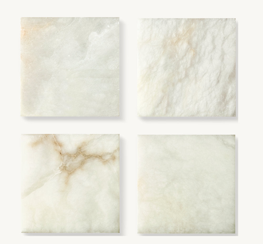 HAND-CARVED ALABASTER CYLINDER PENDANT 9"