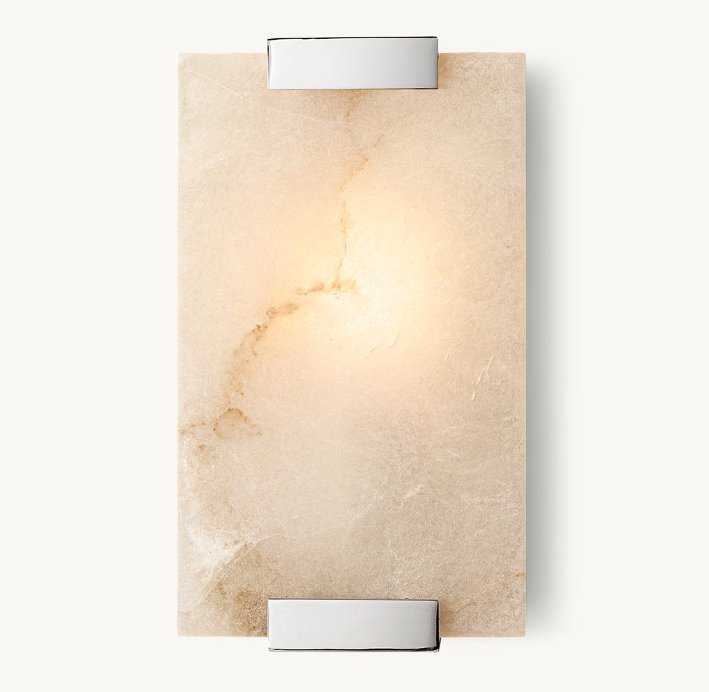 HAND-CARVED ALABASTER SCONCE