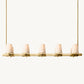 PAUILLAC FABRIC SHADE LINEAR CHANDELIER 60"