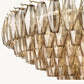 CHIARA SMOKE GLASS TIERED ROUND CHANDELIER 37"