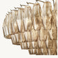 CHIARA SMOKE GLASS TIERED ROUND CHANDELIER 62"