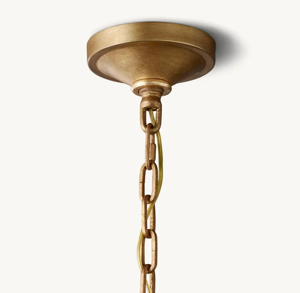 19TH C. ENGLISH OPENWORK ROUND CHANDELIER 60"