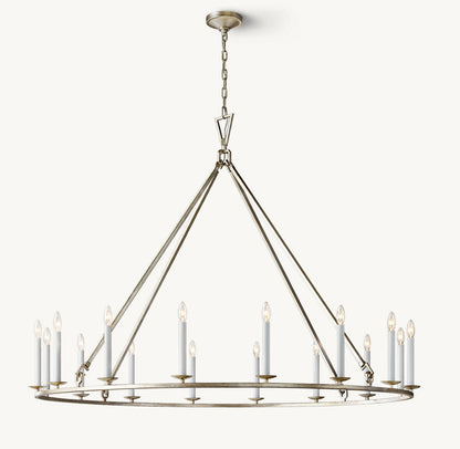 19TH C. ENGLISH OPENWORK ROUND CHANDELIER 60"