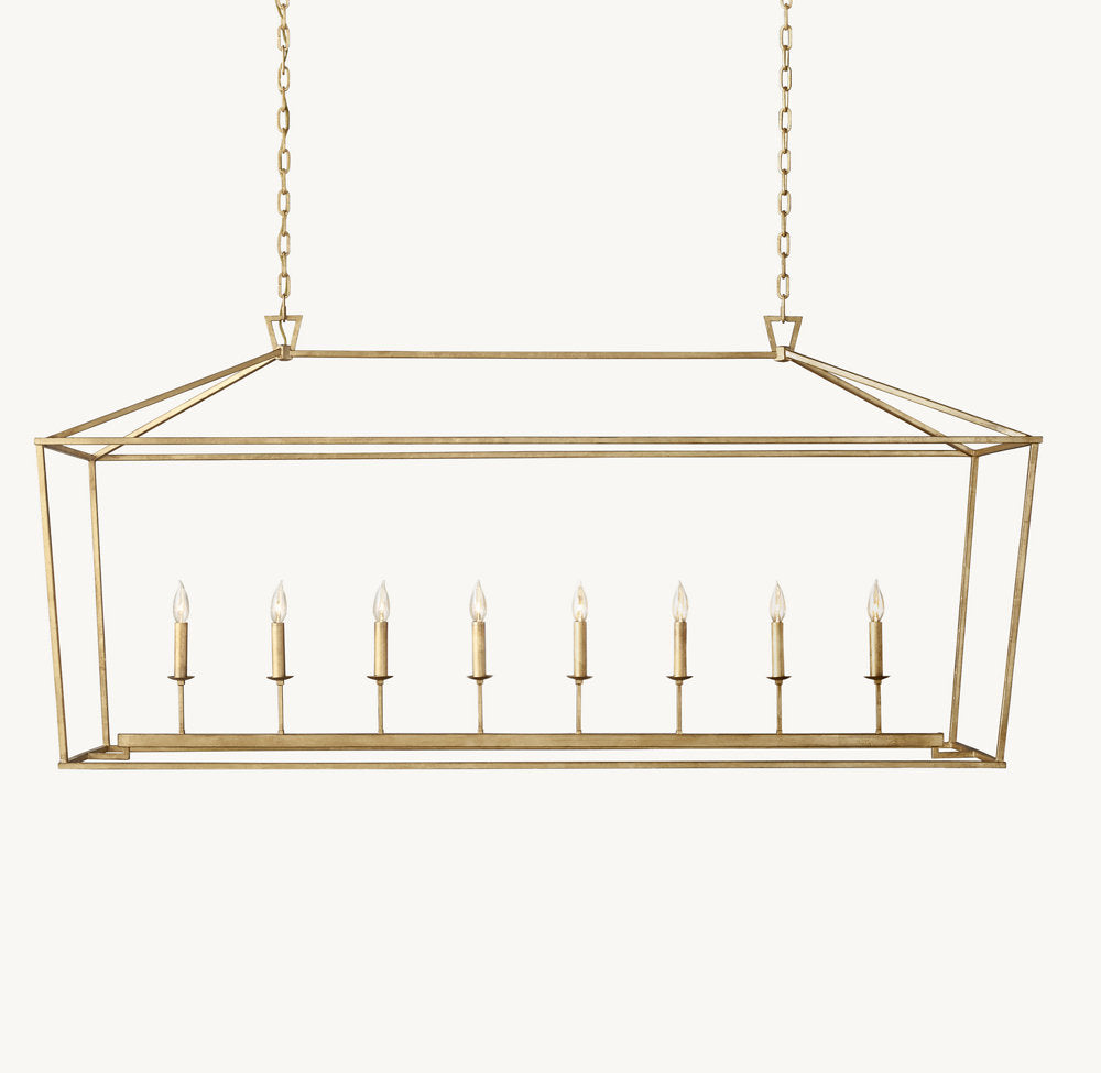 19TH C. ENGLISH OPENWORK RECTANGULAR CHANDELIER 72"