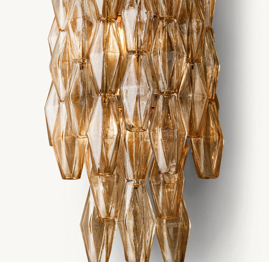 CHIARA SMOKE GLASS GRAND SCONCE