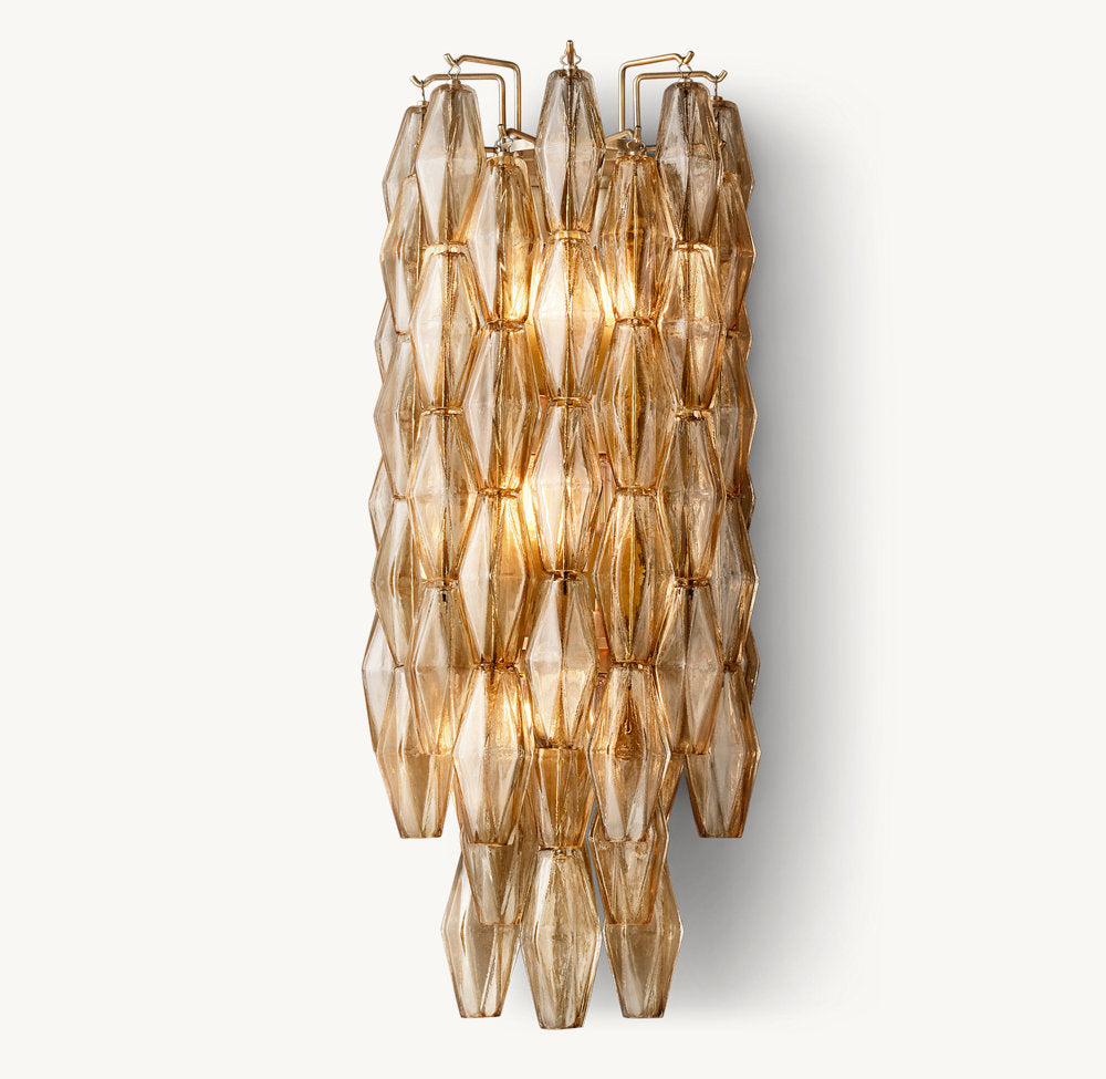 CHIARA SMOKE GLASS GRAND SCONCE