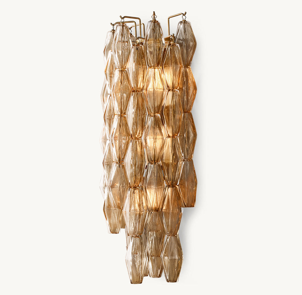 CHIARA SMOKE GLASS GRAND SCONCE