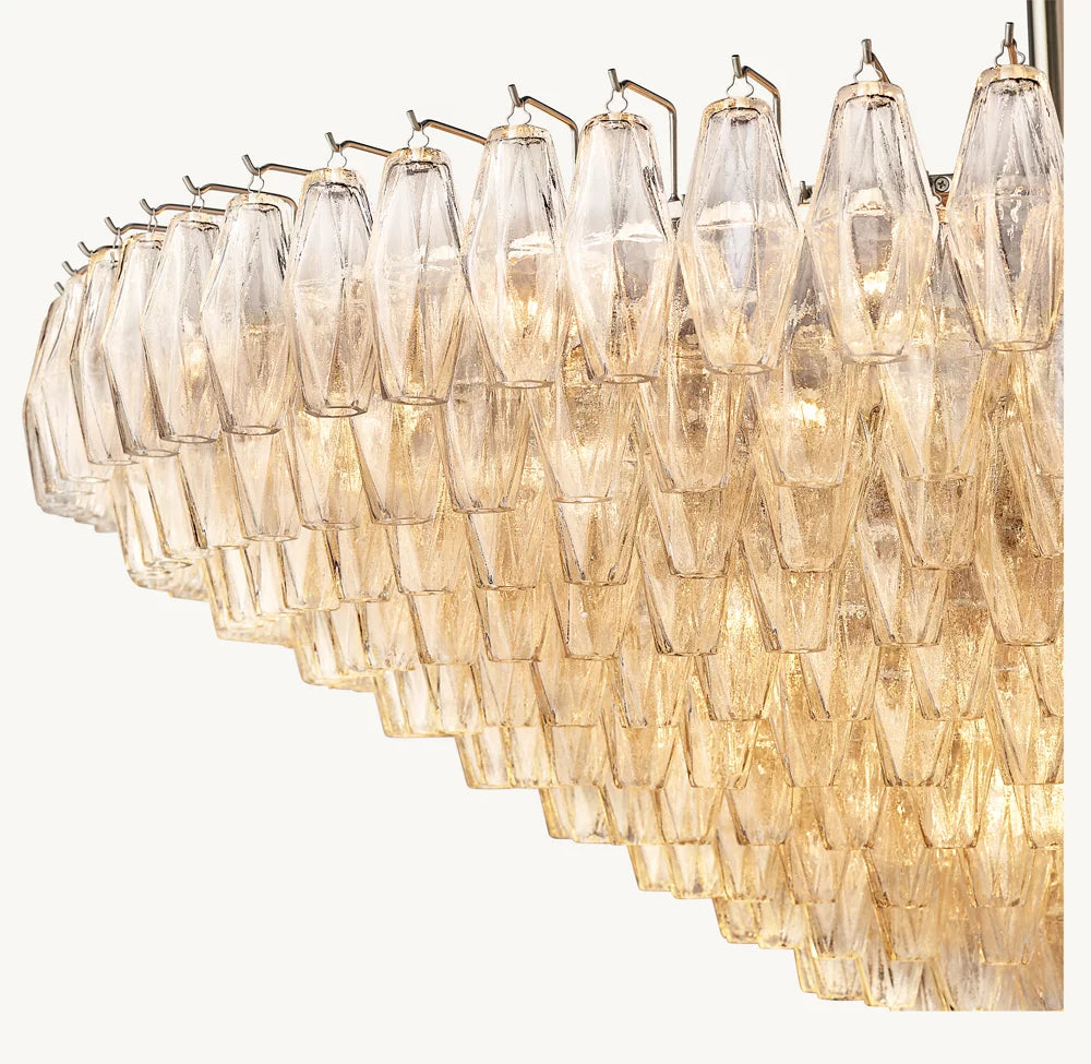 CHIARA CLEAR GLASS TIERED ROUND CHANDELIER 62"