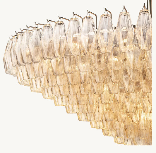 CHIARA CLEAR GLASS TIERED ROUND CHANDELIER 62"