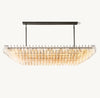 CHIARA CLEAR GLASS TIERED RECTANGULAR CHANDELIER 74"