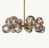 BOULE DE CRISTAL SMOKE GLASS ROUND CHANDELIER 24"