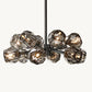 BOULE DE CRISTAL SMOKE GLASS ROUND CHANDELIER 24"