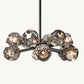 BOULE DE CRISTAL SMOKE GLASS ROUND CHANDELIER 24"
