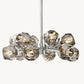 BOULE DE CRISTAL SMOKE GLASS ROUND CHANDELIER 24"