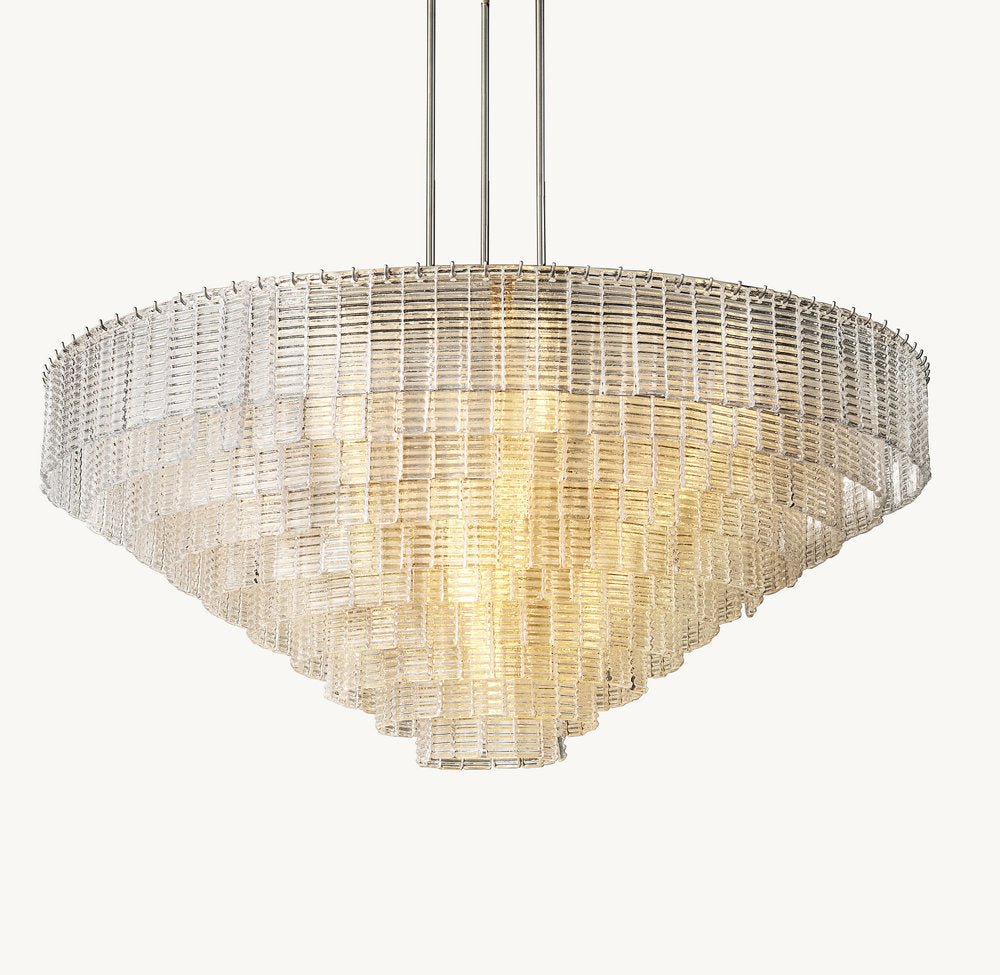 SIRENE CLEAR GLASS ROUND CHANDELIER 65"