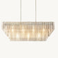 SIRENE CLEAR GLASS RECTANGULAR CHANDELIER 59"