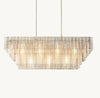 SIRENE CLEAR GLASS RECTANGULAR CHANDELIER 59"