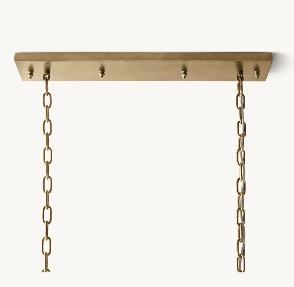 1920S ODEON RECTANGULAR CHANDELIER 40"