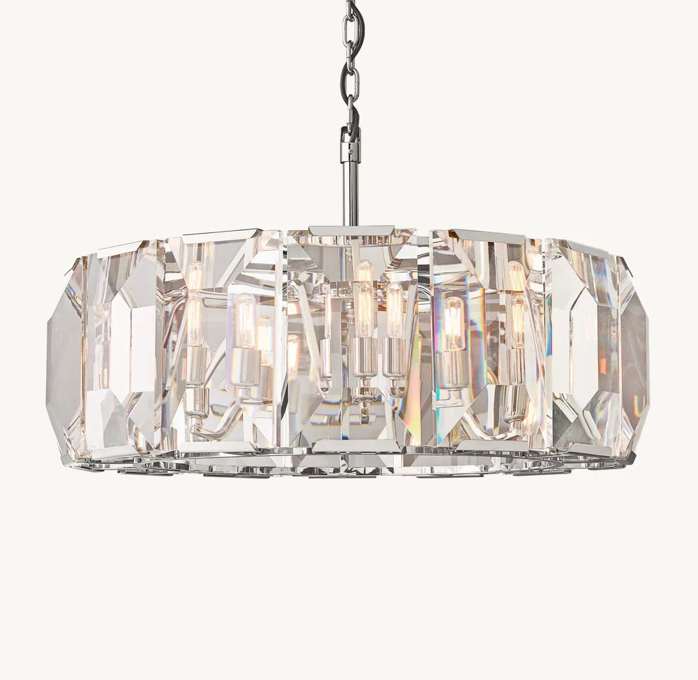 HARLOW CRYSTAL ROUND CHANDELIER 31"