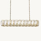 HARLOW CRYSTAL RECTANGULAR CHANDELIER 74"