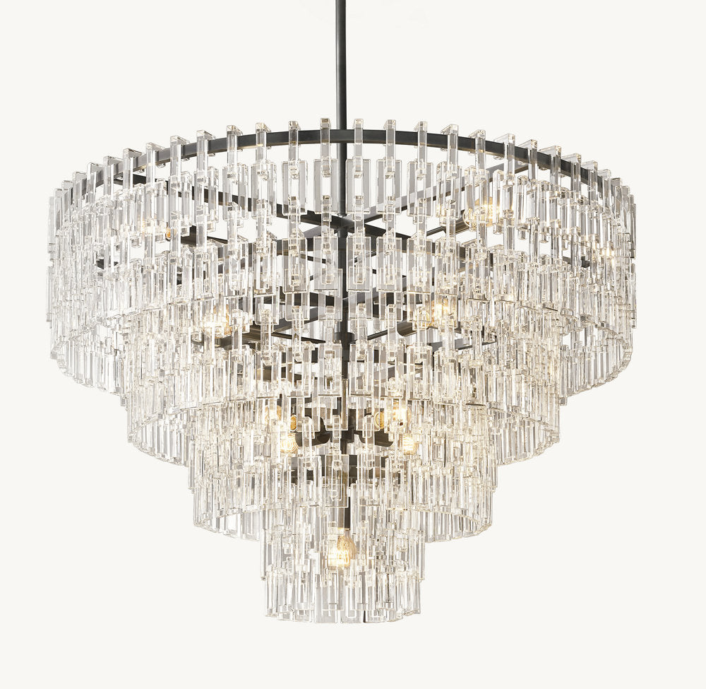 MARIGNAN TIERED ROUND CHANDELIER 48"