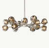 BOULE DE CRISTAL SMOKE GLASS ROUND CHANDELIER 36"