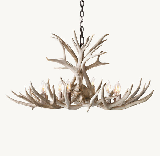 NATURAL ANTLER CHANDELIER 36"
