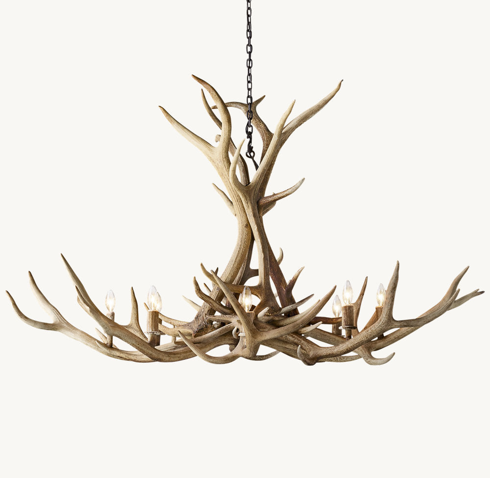 NATURAL ANTLER CHANDELIER 60"