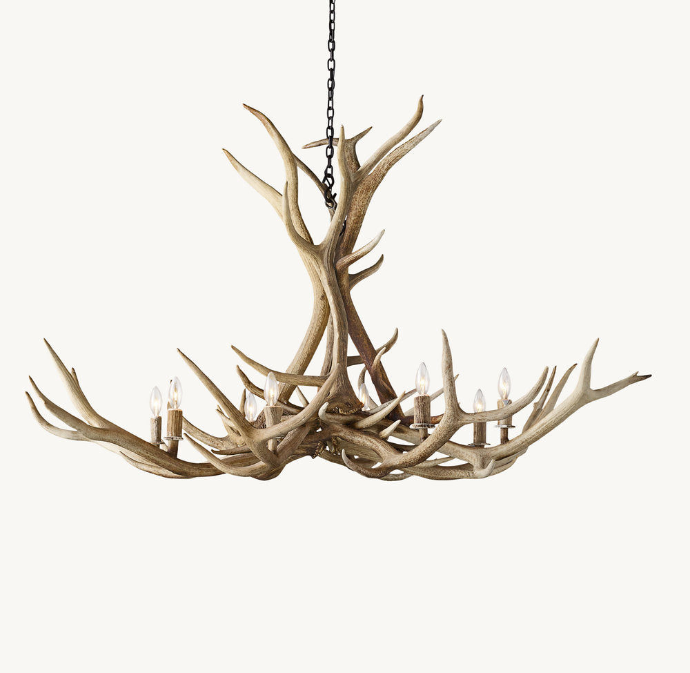 NATURAL ANTLER CHANDELIER 60"