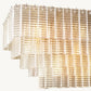 SIRENE CLEAR GLASS RECTANGULAR CHANDELIER 77"