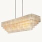 SIRENE CLEAR GLASS RECTANGULAR CHANDELIER 77"