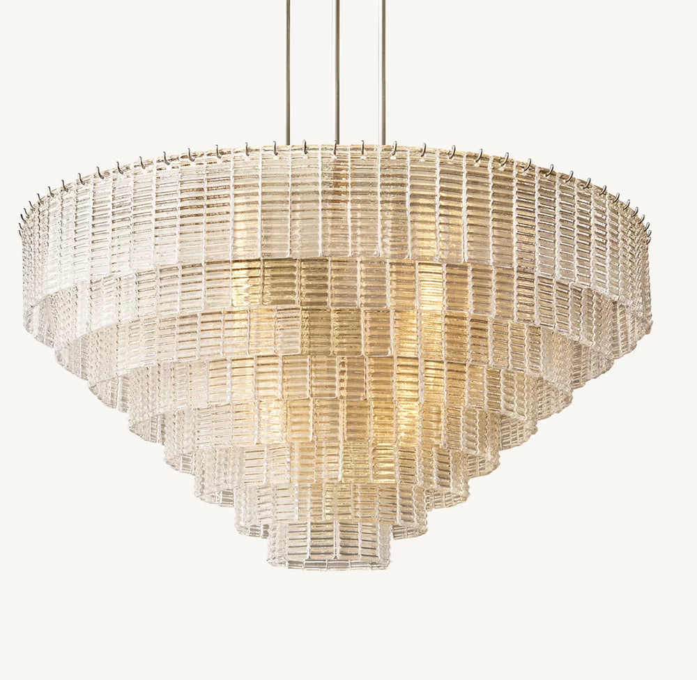 SIRENE CLEAR GLASS ROUND CHANDELIER 52"