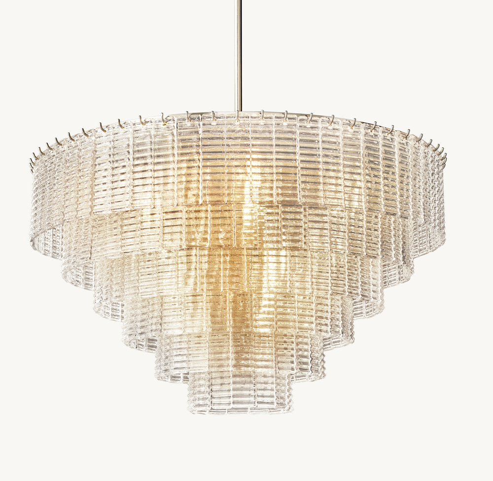 SIRENE CLEAR GLASS ROUND CHANDELIER 41"