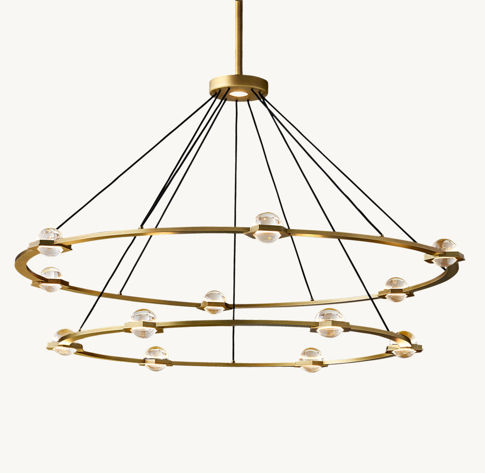 ÉCLATANT TWO-TIER ROUND CHANDELIER 60"