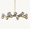 BOULE DE CRISTAL SMOKE GLASS ROUND CHANDELIER 48"