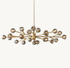 BOULE DE CRISTAL SMOKE GLASS OVAL CHANDELIER 72"
