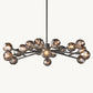 BOULE DE CRISTAL SMOKE GLASS ROUND CHANDELIER 48"