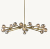 BOULE DE CRISTAL SMOKE GLASS ROUND CHANDELIER 60"