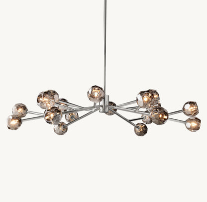 BOULE DE CRISTAL SMOKE GLASS ROUND CHANDELIER 60"