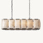 HARLOW CALCITE RECTANGULAR CHANDELIER 42"