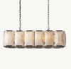 HARLOW CALCITE RECTANGULAR CHANDELIER 42"