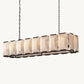 HARLOW CALCITE RECTANGULAR CHANDELIER 54"
