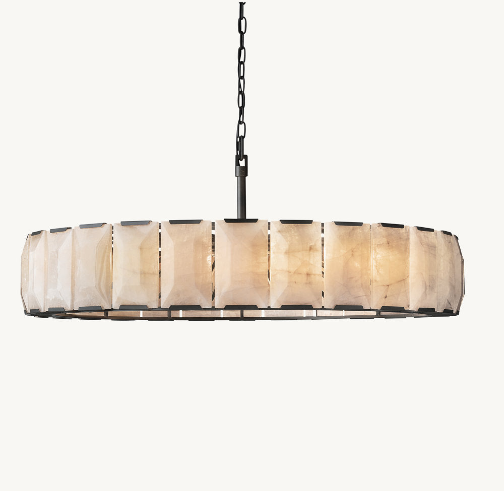 HARLOW CALCITE ROUND CHANDELIER 60"