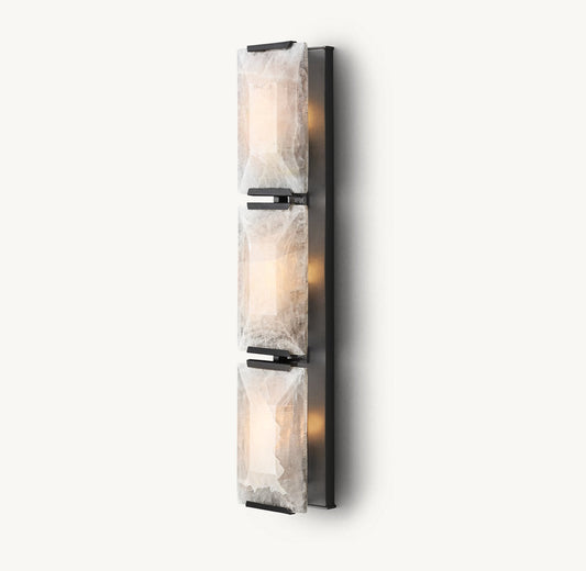 HARLOW CALCITE TRIPLE SCONCE