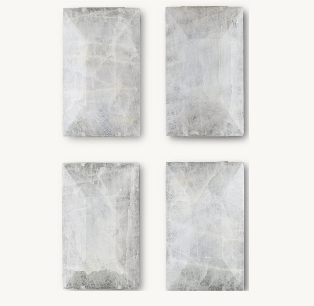 HARLOW CALCITE RECTANGULAR CHANDELIER 62"